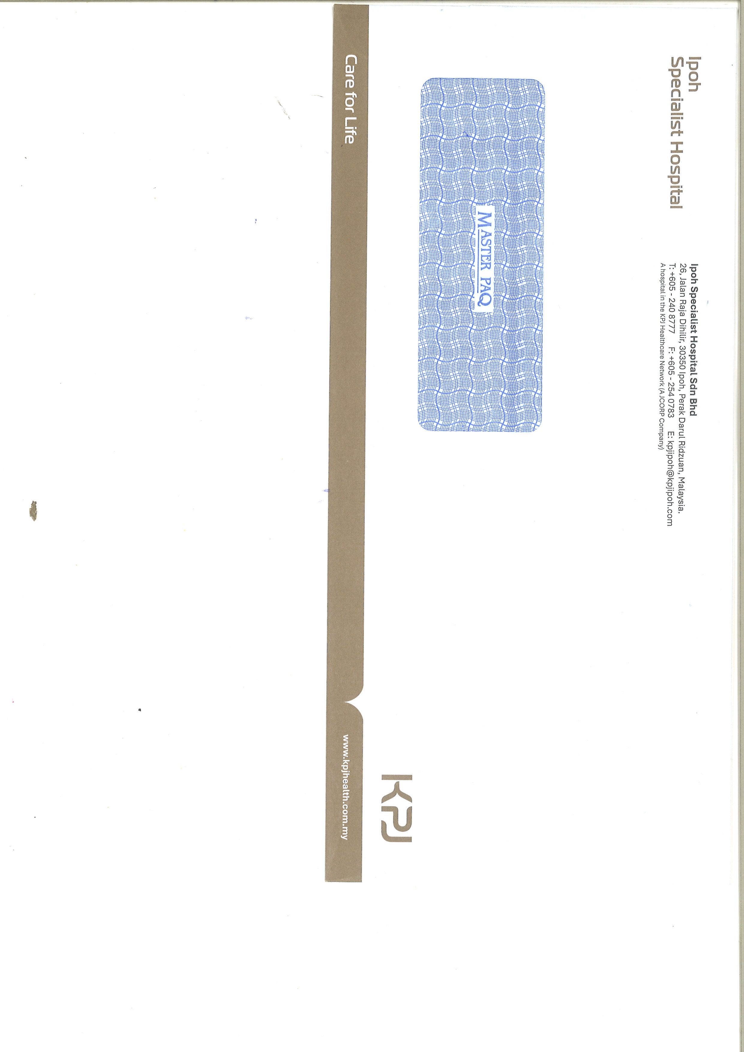 WHITE WINDOW ENVELOPE