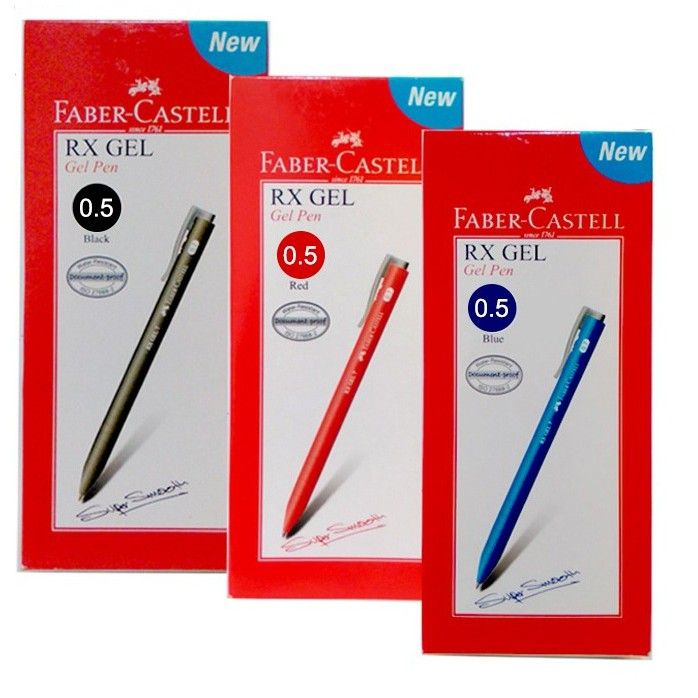 FABER CASTELL RX GEL PEN 0.5 RED (10PCS/BOX)