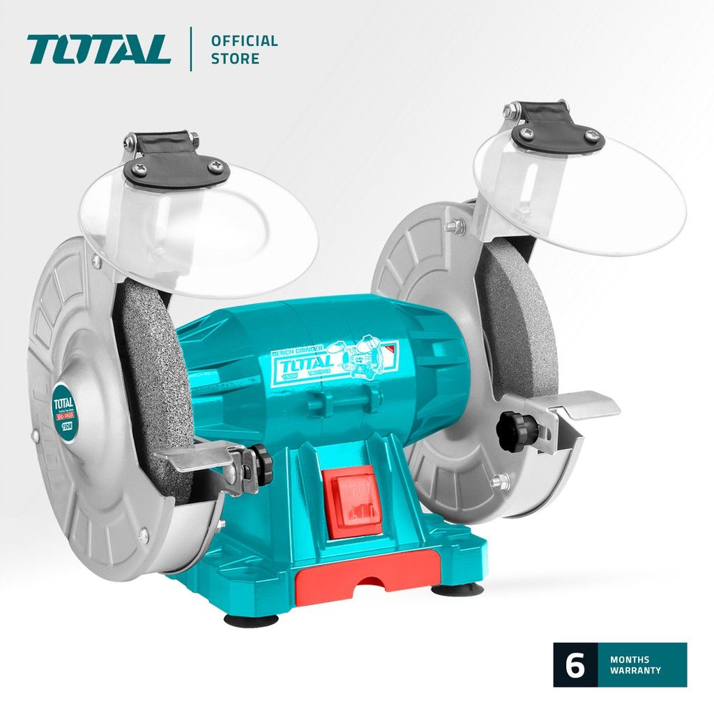 TOTAL TBG15015 BENCH GRINDER 150W (PACKAGE COMES WITH 2 PCS EYE SHIELD / 2 PCS TOOL REST)