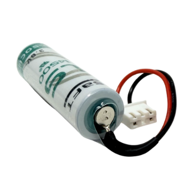 Saft LS14500 3.6v primary lithium thionyl chloride CNC PLC Industrial battery with connector cable