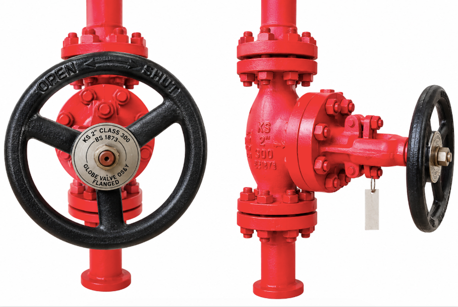 KS 2" Class 300 Raised Face (RF) Drain Globe Valve, BS 1873 OS&Y Flanged Valve