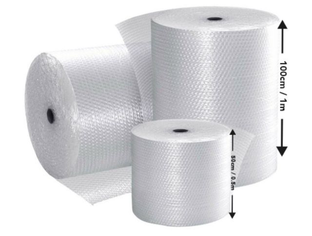 BUBBLE WRAP SINGLE LAYER 0.5Meter x 1Meter (BUBBLE SIZE 10MM)
