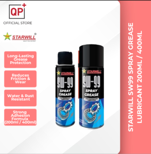 STARWILL SW99 SPRAY GREASE LUBRICANT 200ML / 400ML l GRIS | 润滑脂-400ML