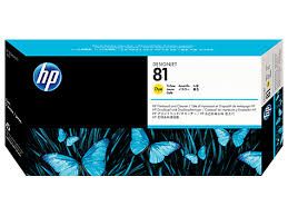 Genuine Malaysia HP Warranty - HP 81 Yellow Dye Printhead and Cleaner
