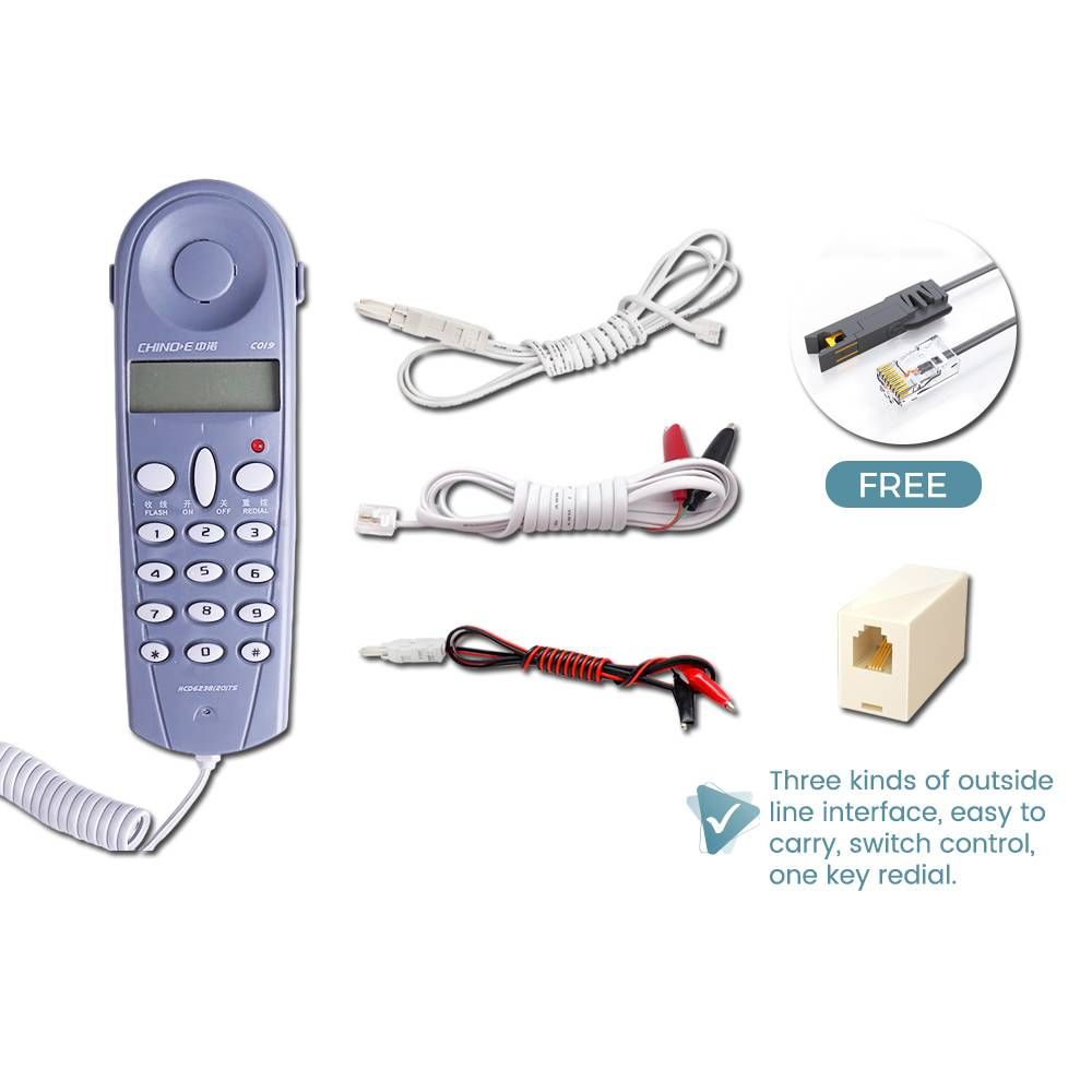 STPlus / CHINO-E KRONE 110 TYPE TEST HEAD MODULE TO ALLIGATOR CLIPS / RJ11 VOICE TELEPHONE LINE TEST CORD 1.5METER