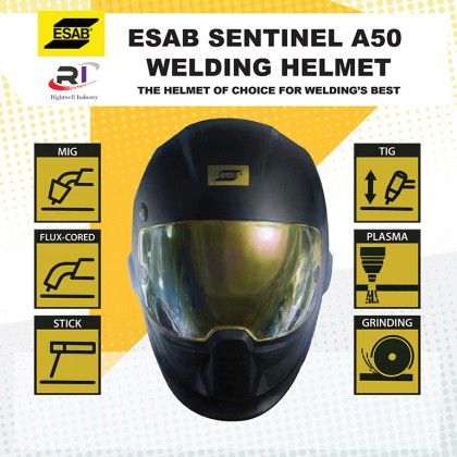 RIGHTWELL ESAB SENTINEL A50 WELDING HELMET TOPI KELEDAR KIMPALAN 0700000800