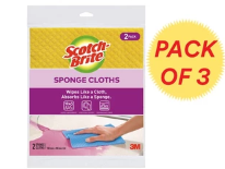 3M™ Scotch-Brite® Sponge Cloth, Highly Absorbent, 2 pcs/pack, For cleaning surfaces
