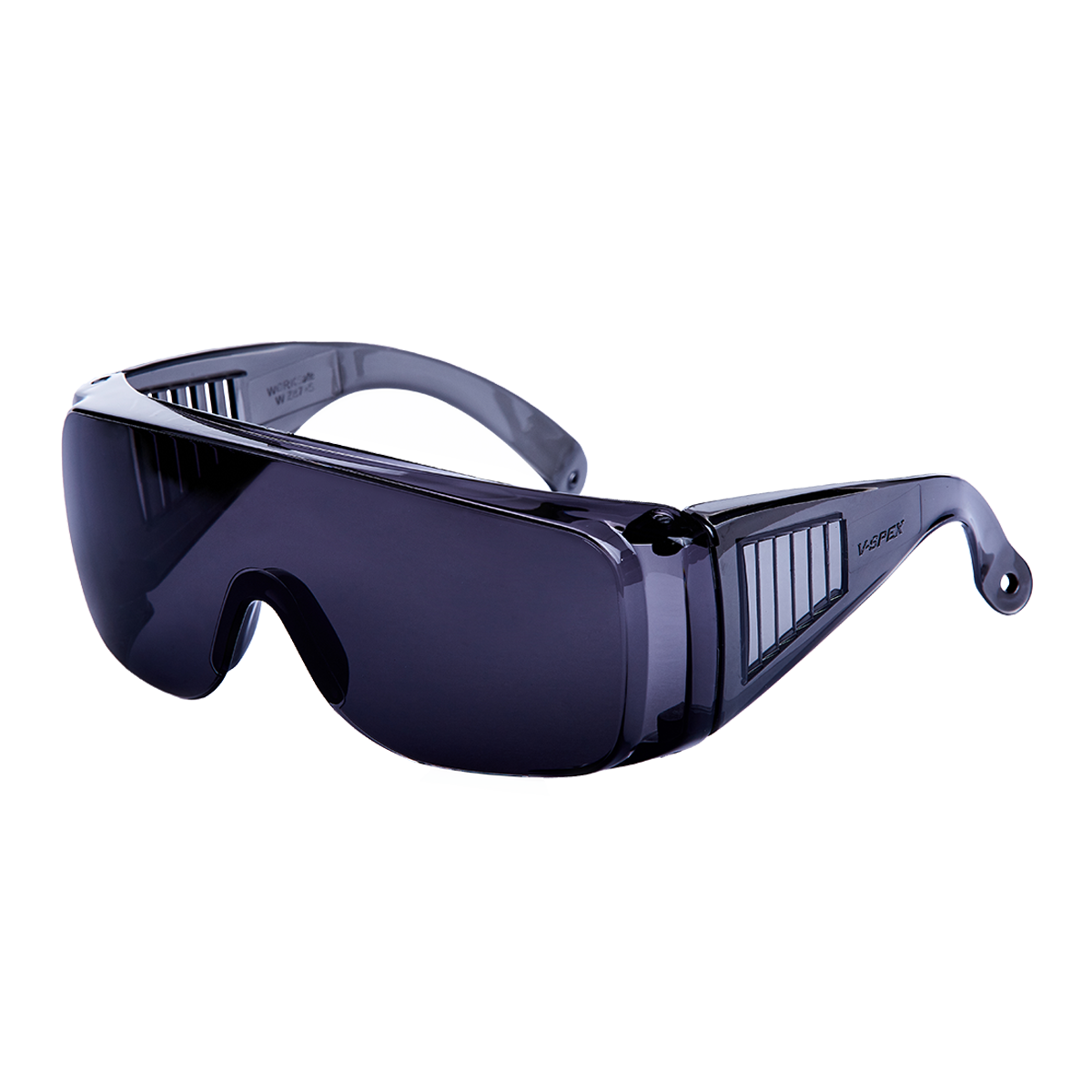 WORKSAFE V-SPEX EDK1 SAFETY GLASS FROSTED GREY FRAME GREY LENS HC