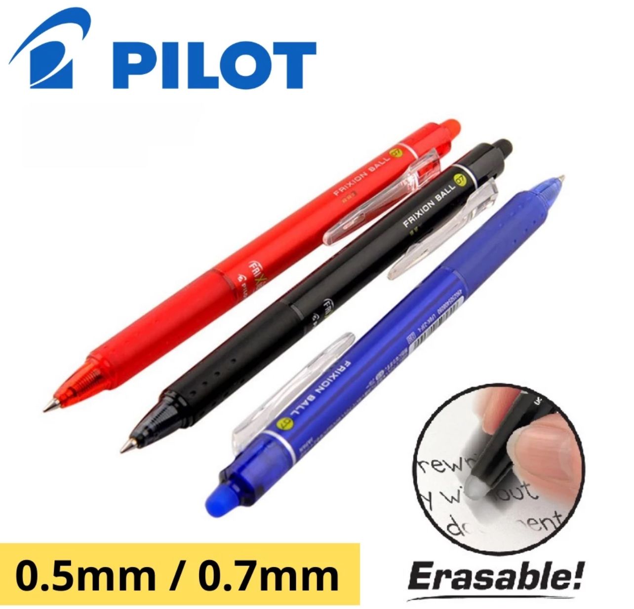 Pilot Frixion Ball Pen, Erasable Ball Pen