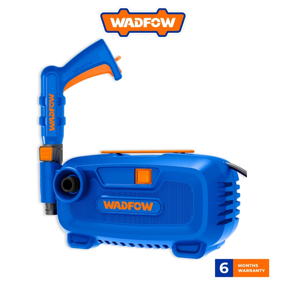 WADFOW HIGH PRESSURE WASHER (1200W, 90BAR) ALUMINIUM WIRE CARBON BRUSH MOTOR W/ AUTO STOP + 5M HOSE (WHP1A11)