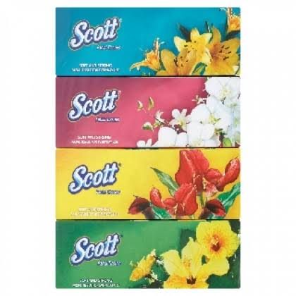 12x4x90s Scott Floral FT Box 2ply (85025B)