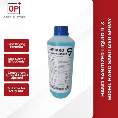[KKM APPROVED] HAND SANITIZER LIQUID 1L & 500ML HAND SANITIZER SPRAY l HAND SANITISER l 洗手消毒液-1L