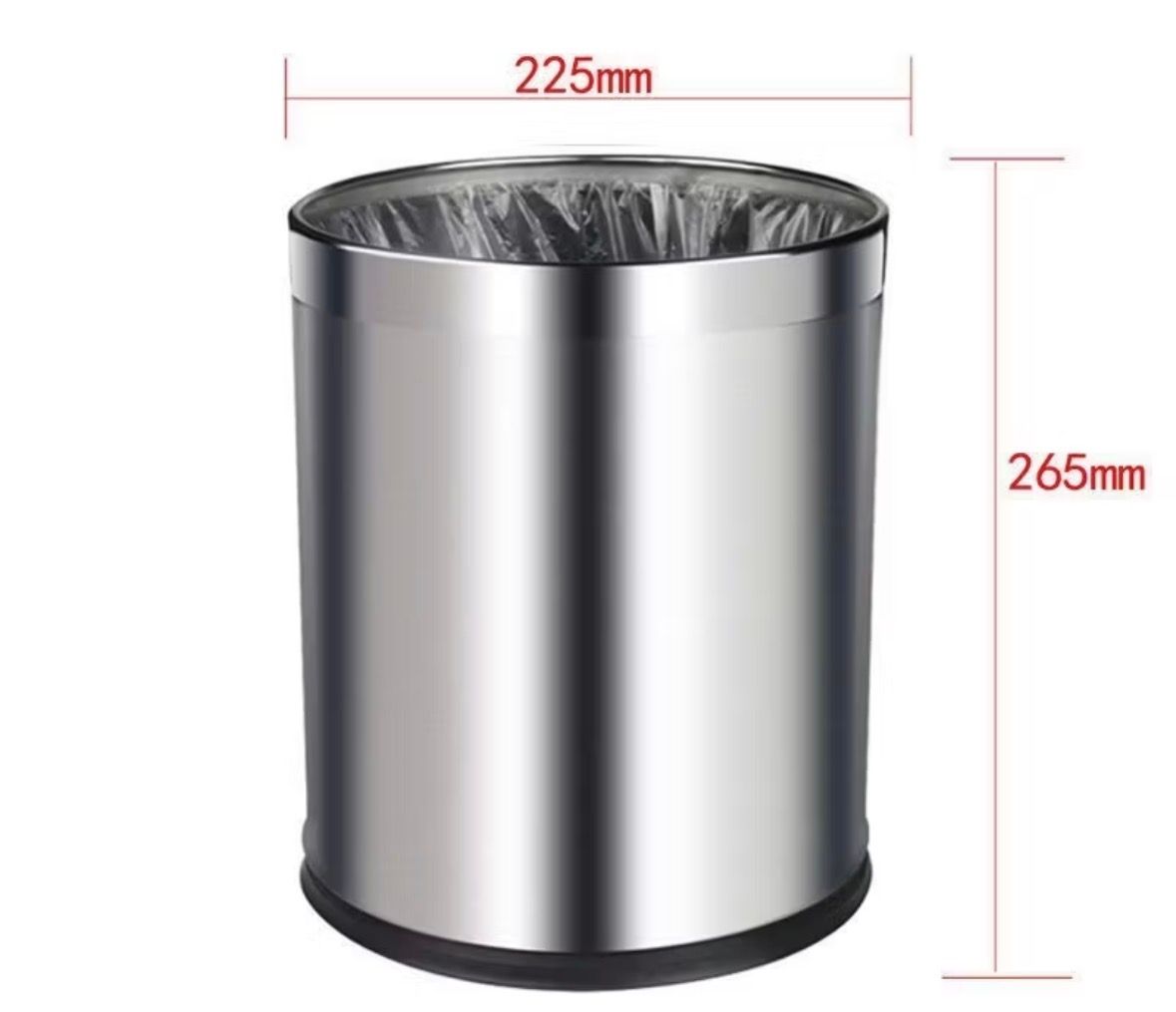 Stainless Steel Trash Bin Open Top 10 Liter