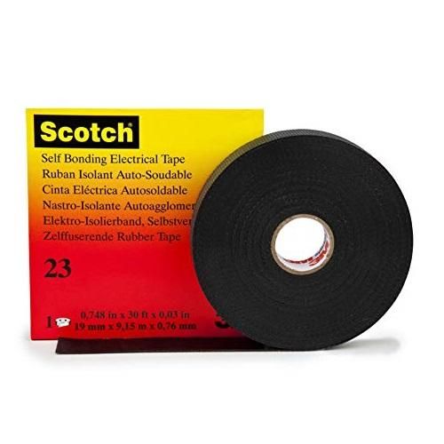 3M 23 Scotch Rubber Splicing Tape 19mm X 9.1m Black [XE009010465] 2009229