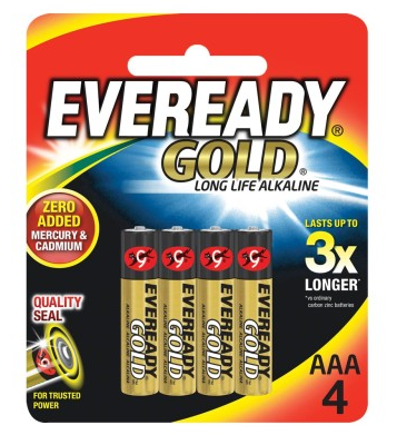 Eveready Battery Gold AAA - 4 pcs