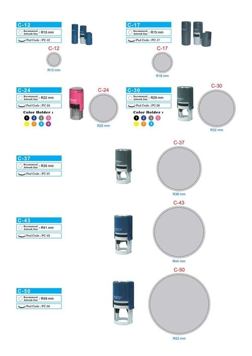 MAXSTAMP ROUND SELF-INKING STAMP C-37 DIA 37MM