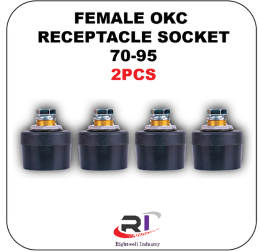 RIGHTWELL WELDING OKC FEMALE RECEPTACLE 70-95 14.1MM SOCKET 2PCS