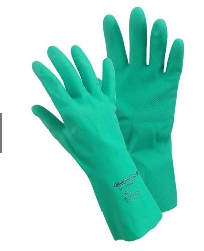 Rubberex 13" Reusable Nitrile Lining Green Rubber Glove Chemical Solvent Oil Food SarungTangan RNF-15 SIRIMDOSH PROGUARD