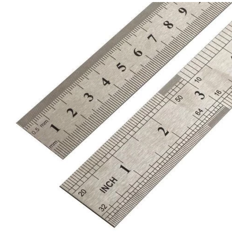 MKR Stainless Steel Double Sided Ruler 100cm Pembaris Besi / Metal Ruler