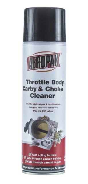 AEROPAK CAR CARBURETTOR THROTTLE BODY, CARBY AND CHOKE CLEANER (500ML)