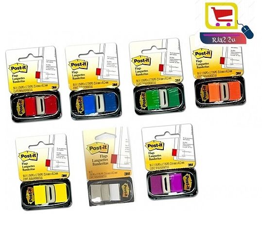 3M Post It Flag Tape 680 / FLAG TAPE RTSB Blue, Red, Green, Orange, Yellow, Purple