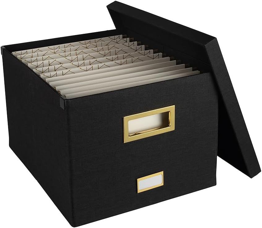 Storage Box Document File with Cover