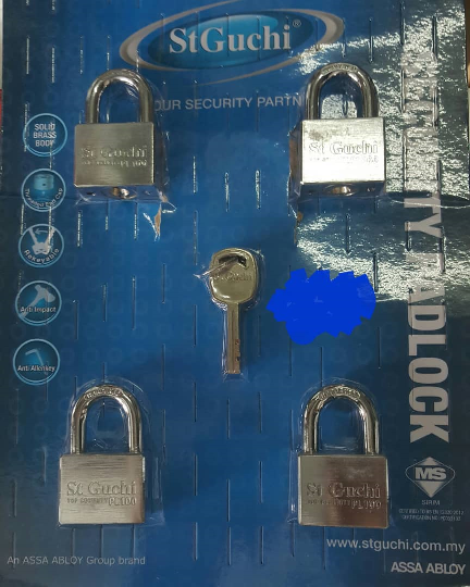 ST GUCHI PADLOCK PL100 50MM (4 IN 1)