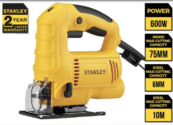 STANLEY SJ60 CORDED JIGSAW 600W | 19MM | 3000 SPM SUITABLE FOR WOOD , STEEL AND ALUMINIUM