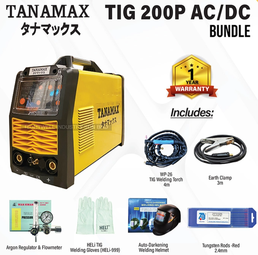 RIGHTWELL TANAMAX TIG 200P AC/DC ALUMINIUM WELDING MACHINE