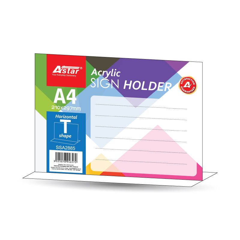 SSA2885 ASTAR ACRYLIC SIGN HOLDER