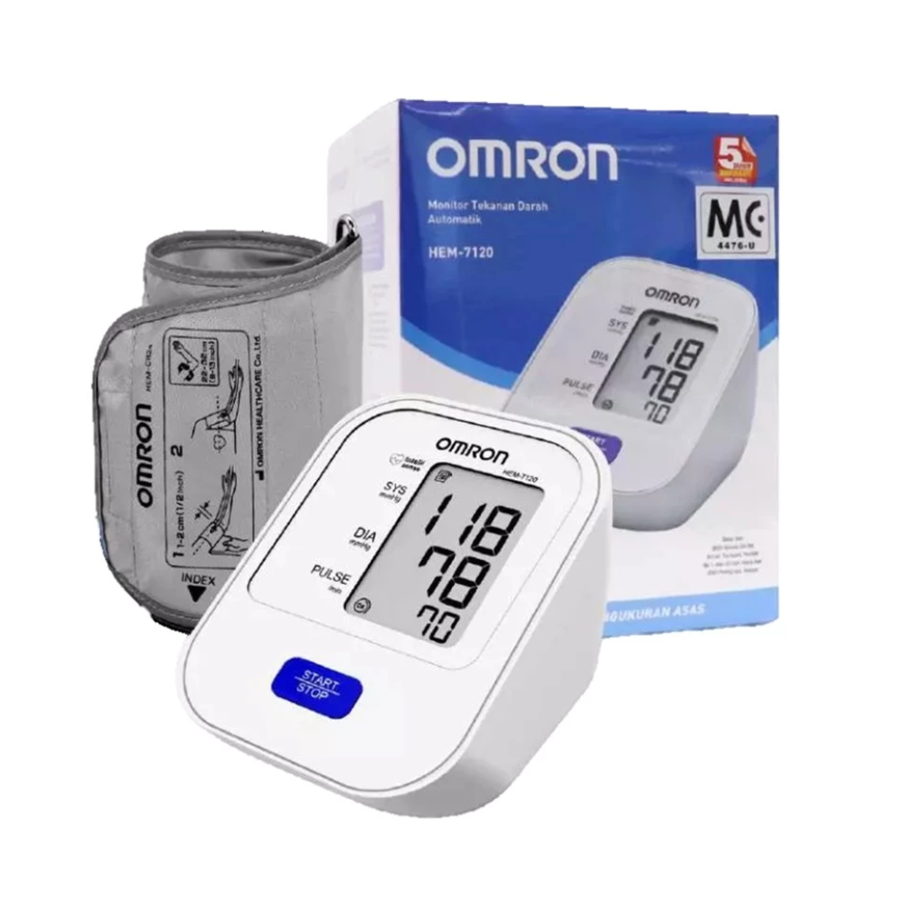 Omron Automatic Blood Pressure Monitor (Model: HEM-7120) [5 Years Warranty]