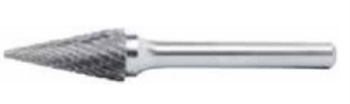 Temo General Series Carbide Burr - 8mm Shank M1225 8mm Shank Double Cut Conical 25掳