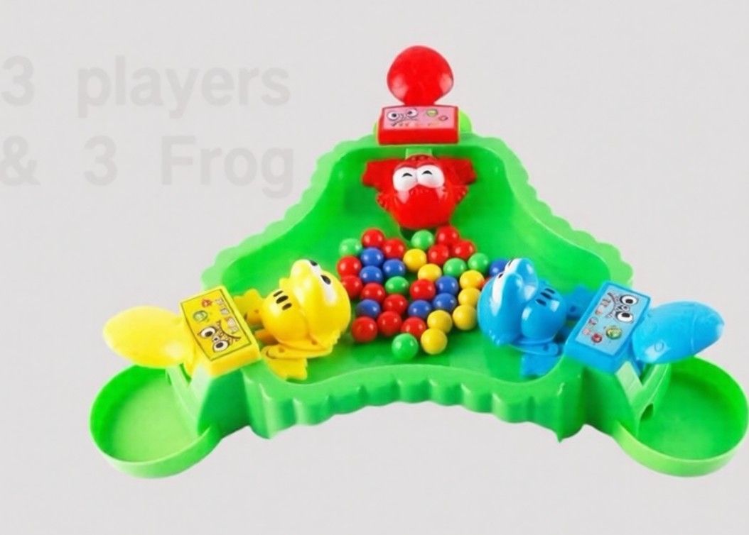 Frog game set Hungry Frog Eat Beans Educational Game/ Mainan Kanak-Kanak 3 players & 3 Frog Frog Eat Beans-KK