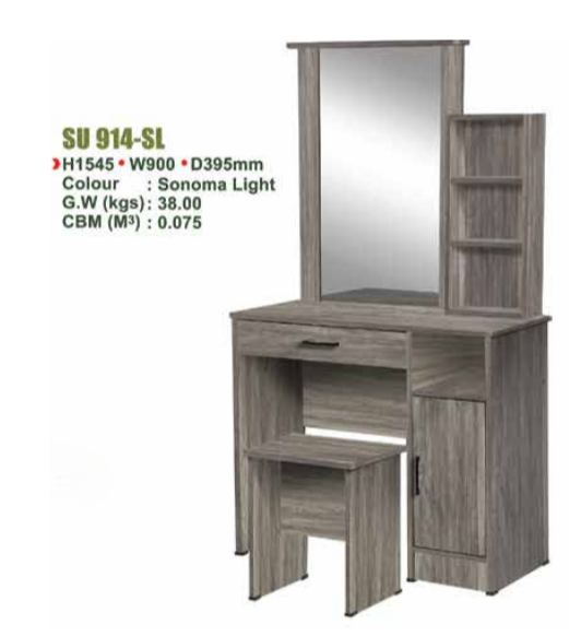 SU DRESSING TABLE & CHAIR SU 914 - SL/N.OAK
