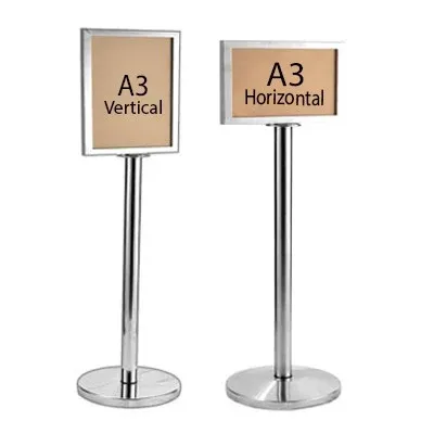 Stainless Steel Sign Stand A3 Size