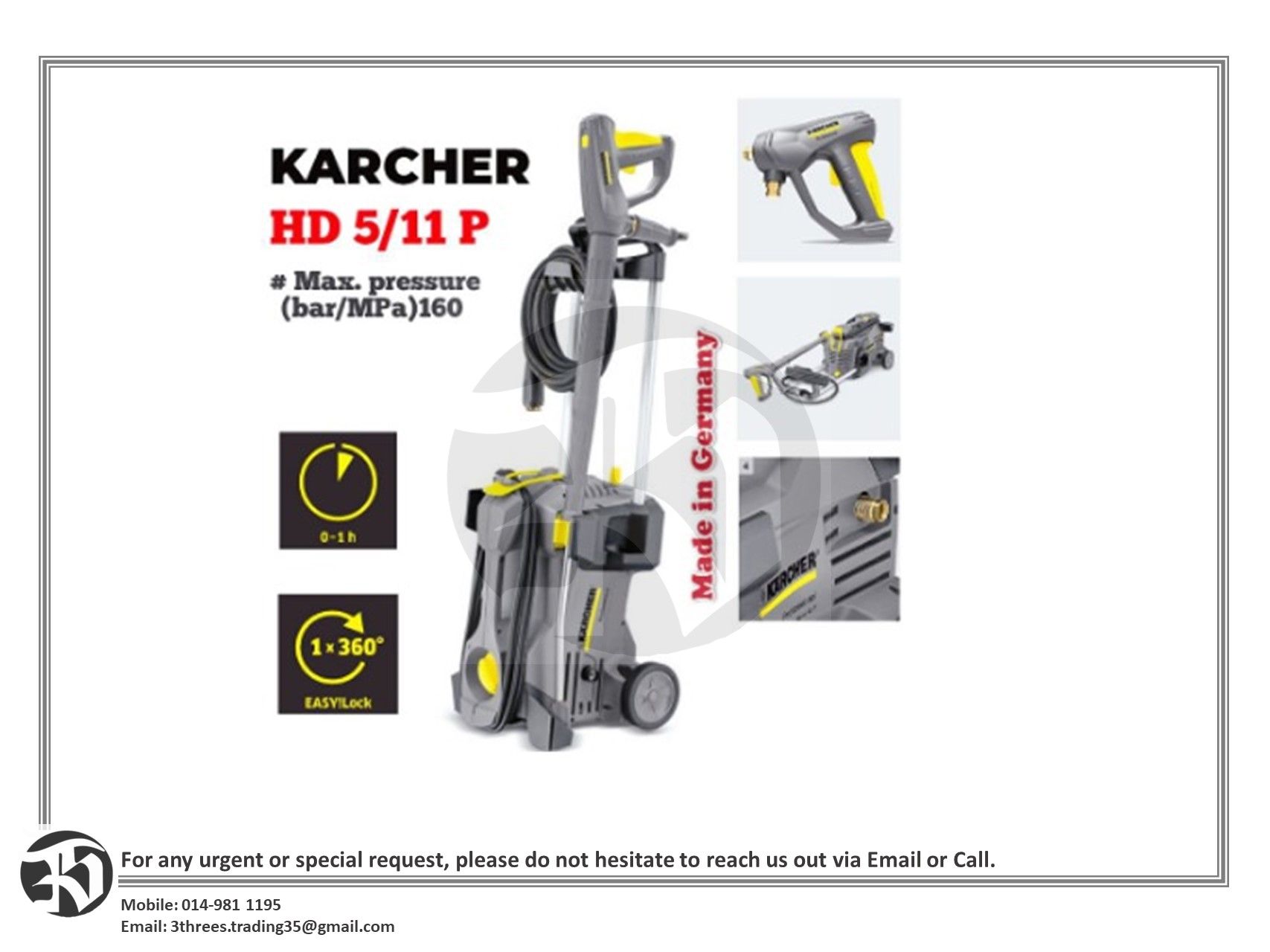 KARCHER HD 5/11 P High Pressure Washer