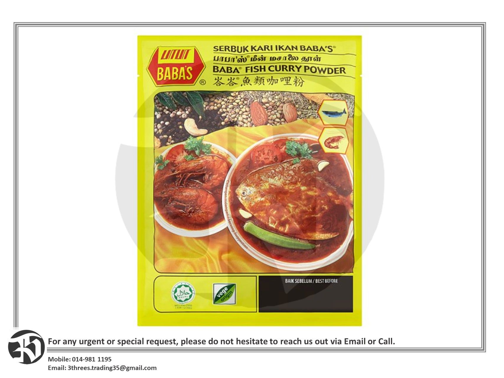 Baba's Fish Curry Powder 1kg