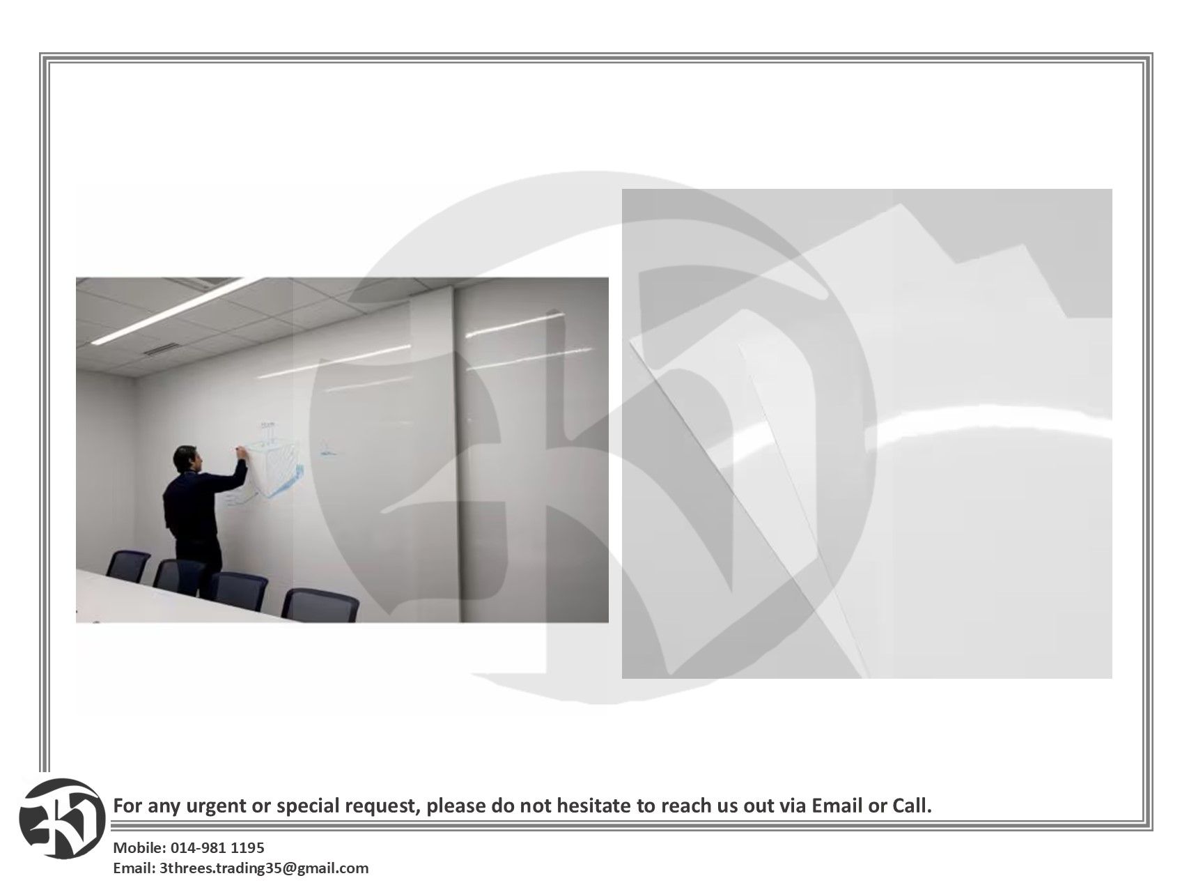 3M Whiteboard Film WH-111 1.2M x 5M