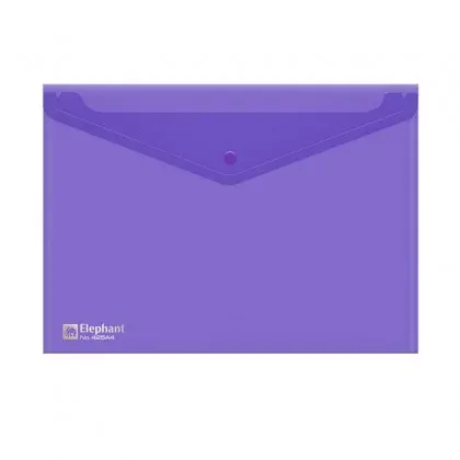 Clear Pocket Button File Bag A4