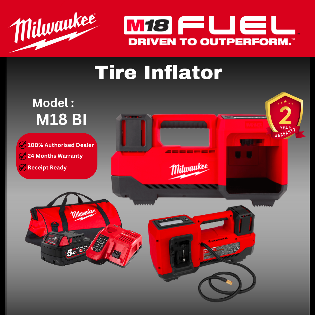 MILWAUKEE M18 Inflator / M18 BI / Power Tools / Specialty / Applicators / Tyre Inflator / Tire Pump