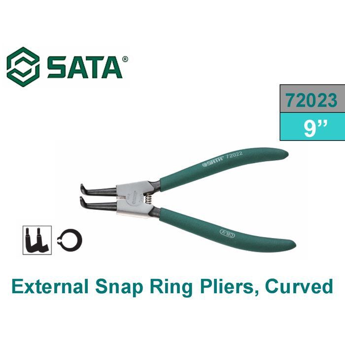 Sata 9”GERMANY TYPE SNAP RING PLIERS EXT.OPEN CURVED