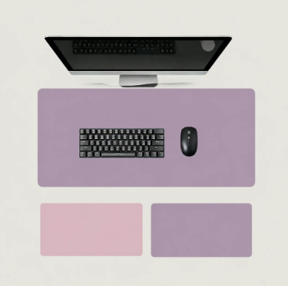 High Quality Waterproof PU Leather Mousepad Keyboard Mat (Stitched) Pink Purple pad,60 X 30CM MP-6030-KK