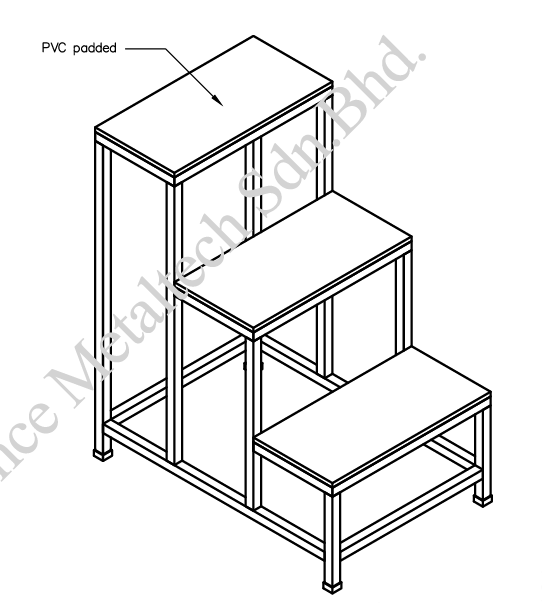 STEP STOOL - THREE STEP CWM 0527
