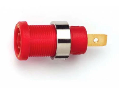Fluke PJKPL 72913-2 Panel Mt Iec1010 4mm(0.16in) Jack For Sheathed Plugs,tab, 10/pkg (red)