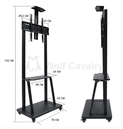 32-85 Inch TV Stand Floor Stand Movable TV Rack Stand with Wheels Mobile TV Rack Floor Base TV Cart