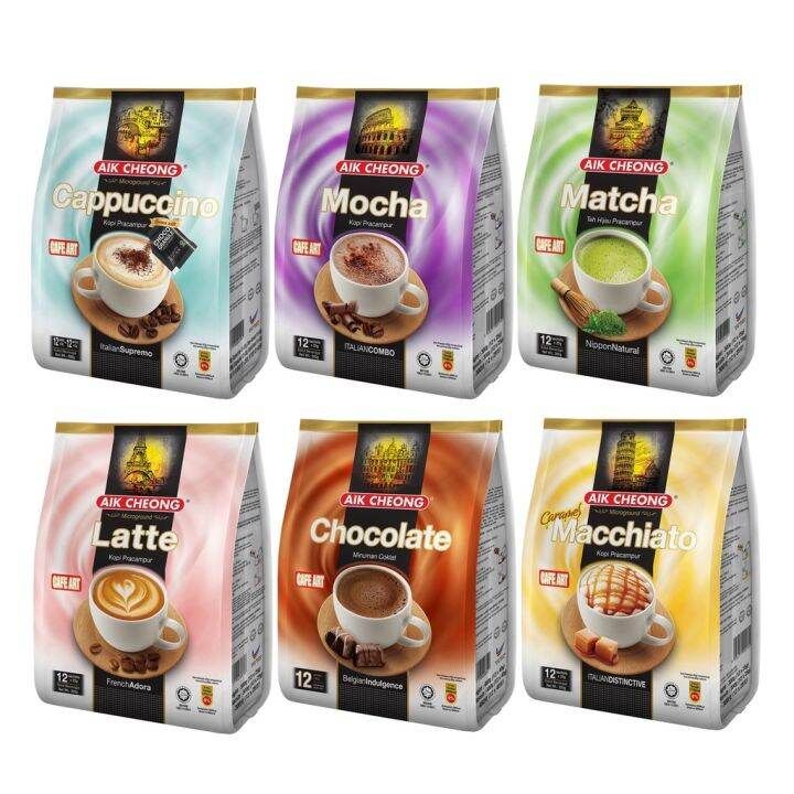AIK CHEONG  CAFE ART SERIES  CAPPUCCINO / MOCHA / MACCHIATO / CHOCOLATE / LATTE / MATCHA