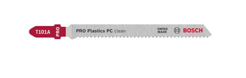 BOSCH PRO PLASTICS PC CLEAN T101A JIGSAW BLADE, 100 MM, 5 PCS (2608631010)