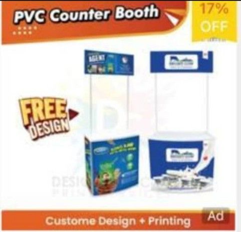 PVC Counter Booth (Custom design and Printing)