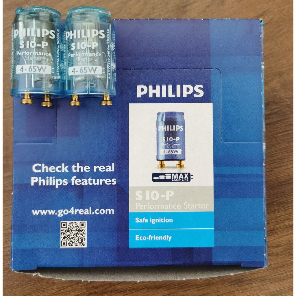 PHILIPS S10-P 4-65W SIN 220-240V BL 20X25 APR (25pcs)