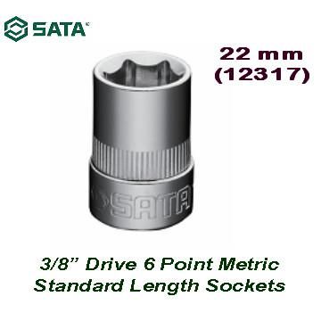 Sata 3/8” DR. 6PT. SOCKET 22MM